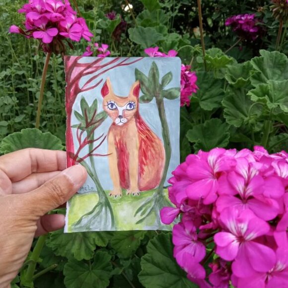 Orange Cat Painting - Picture 4 of 4